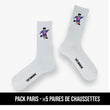 Pack 5 Chaussettes Paris - Foot Dimanche x Clément Striano