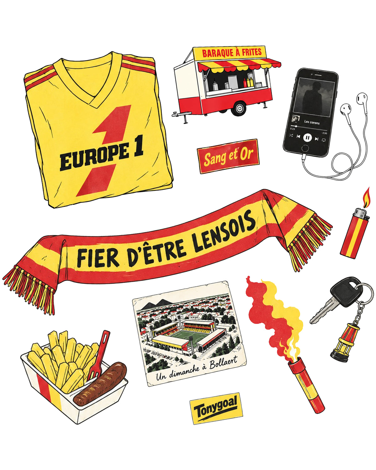 Sweat Capuche Tee Shirt Kit Supporter Lens