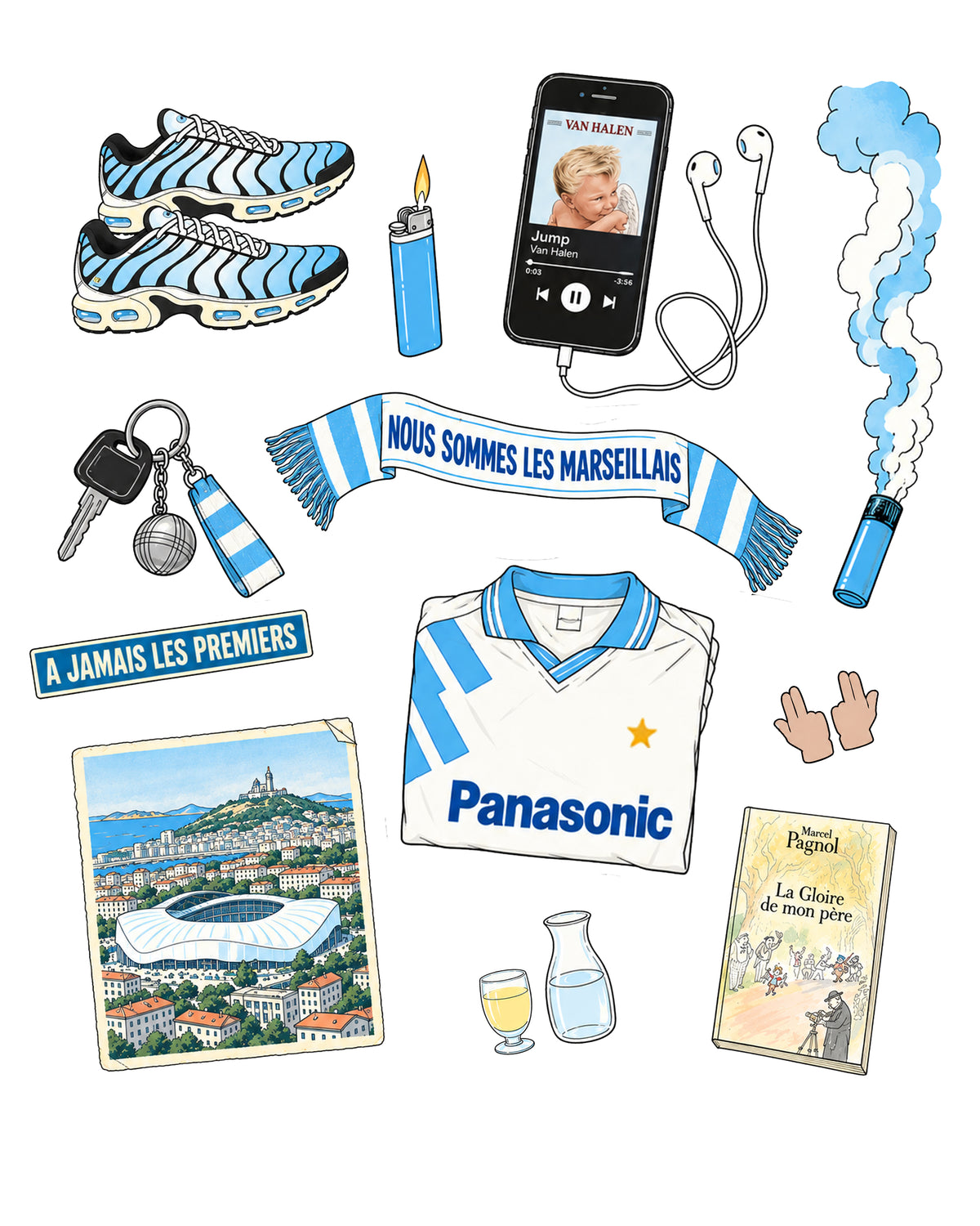 Sweat Capuche Kit Supporter Marseille