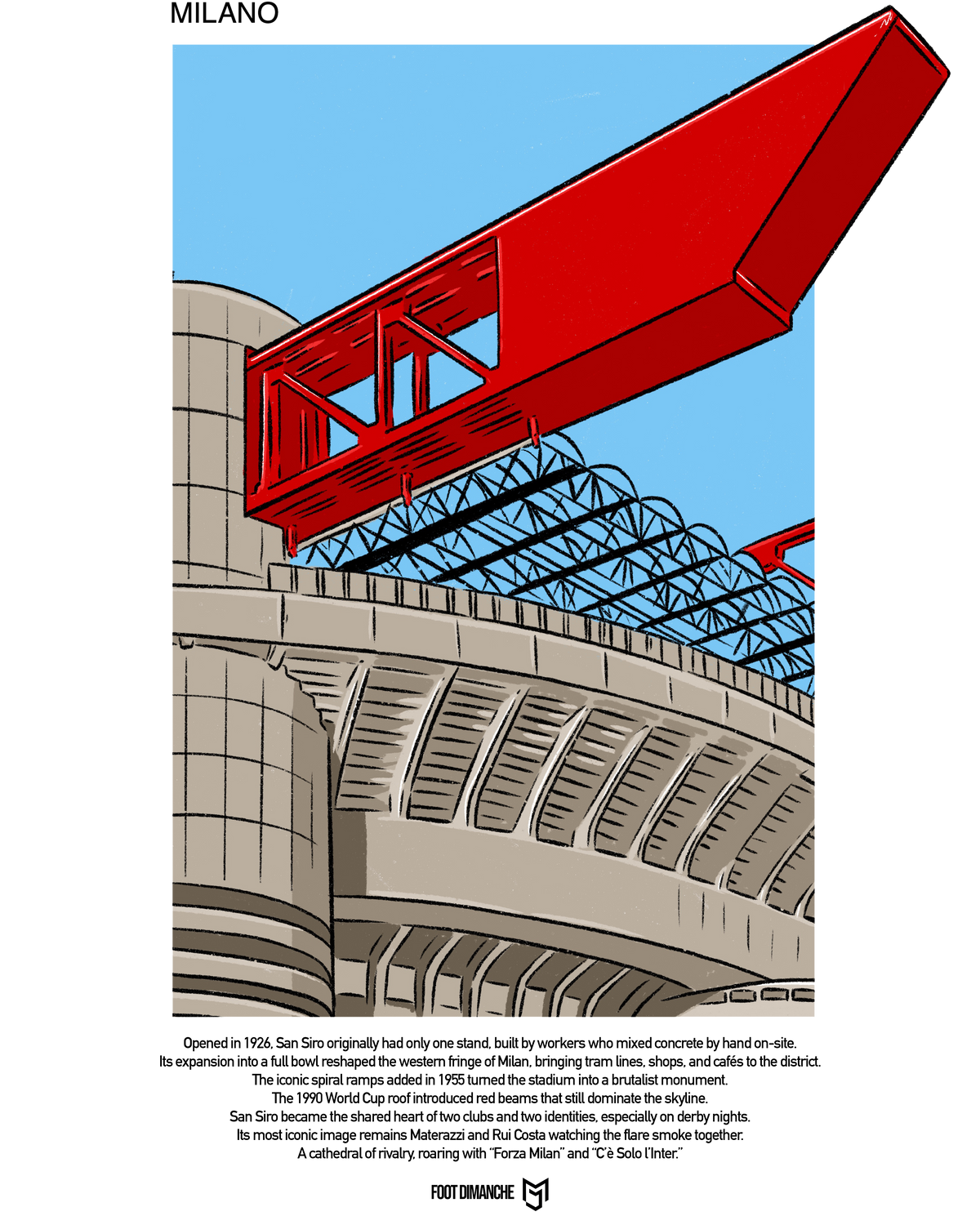 Tee Shirt Milano -  Foot Dimanche x Mark Johnson