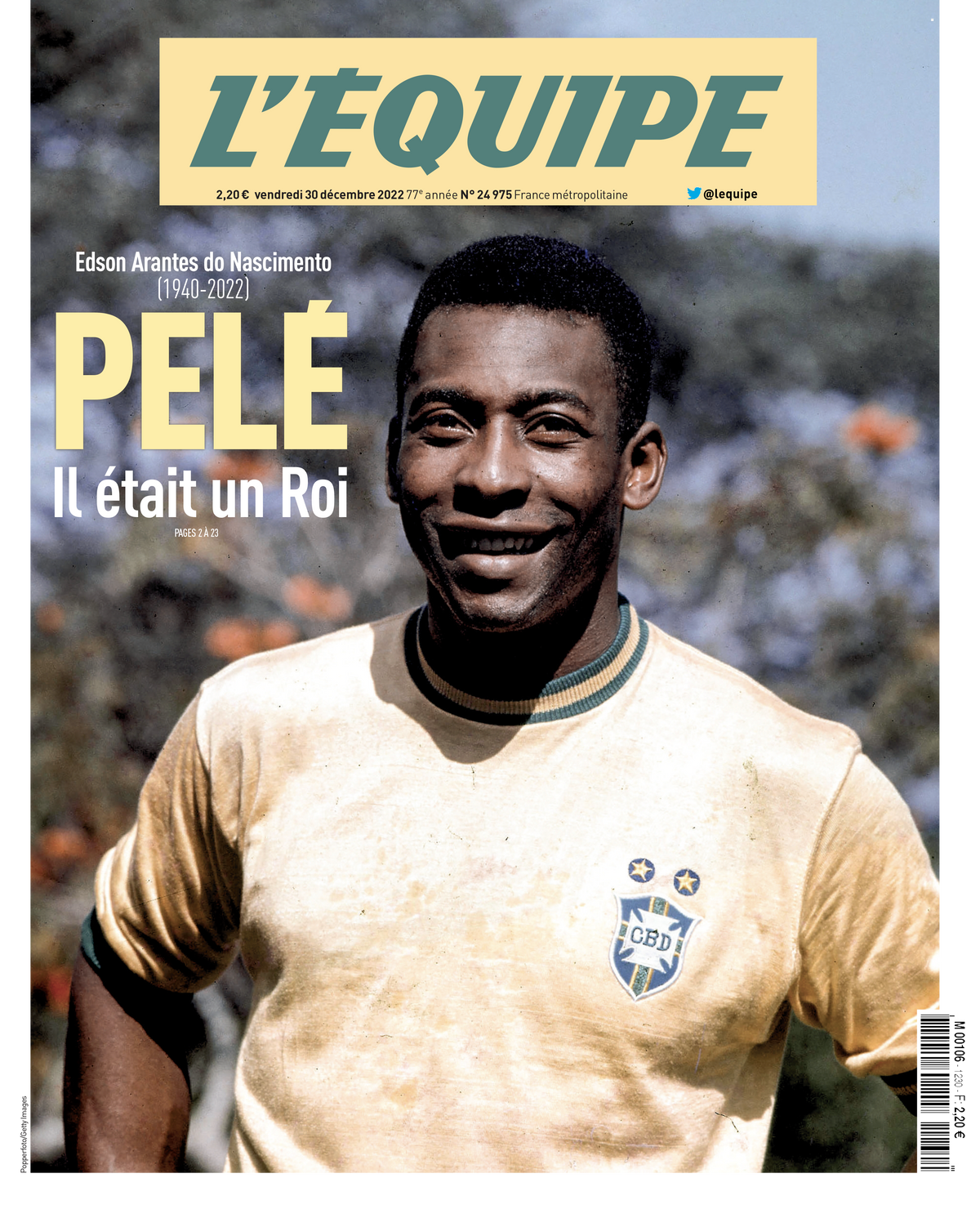 Tee Shirt Pelé, il était un Roi - L'Equipe x Foot Dimanche