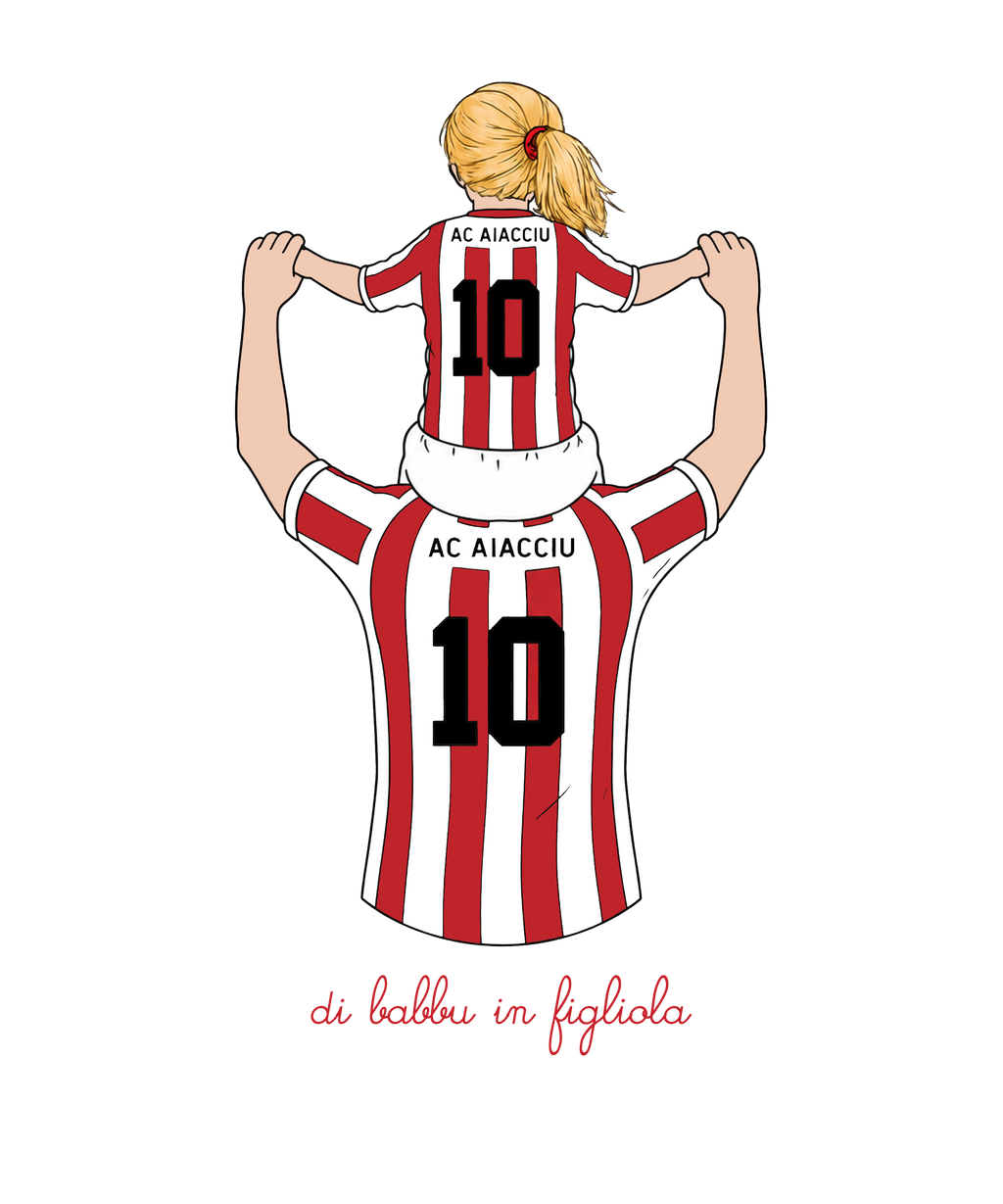 Tee Shirt Enfant Di Babbu in Fligliola -  AC Ajaccio x Foot Dimanche
