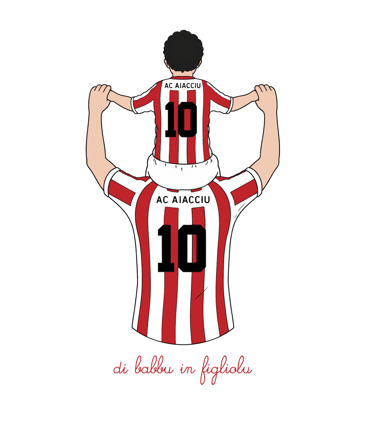 Tee Shirt Enfant Di Babbu in Fligliolu -  AC Ajaccio x Foot Dimanche