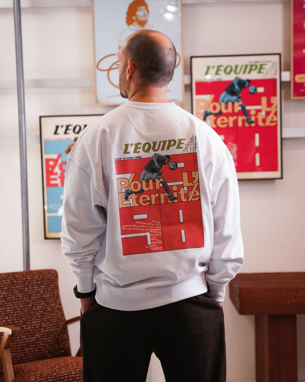 Sweat Pour l'éternité - L'Equipe x Foot Dimanche - version rouge