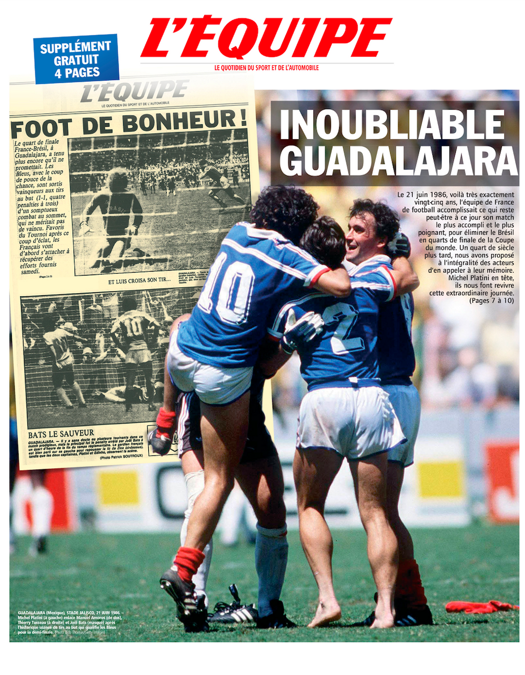 Tee Shirt Inoubliable Guadalajara- L'Equipe x Foot Dimanche