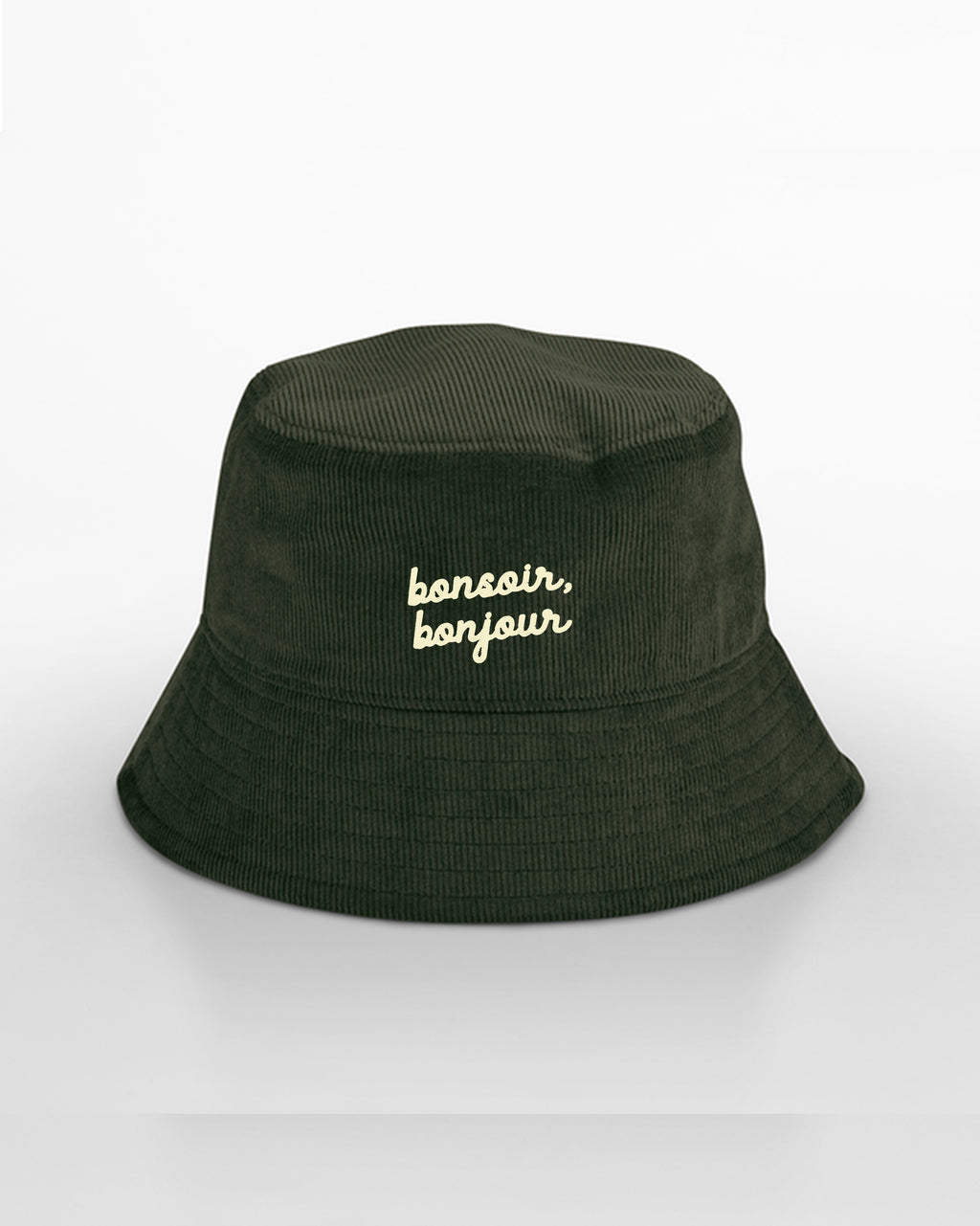 Chapeau Bob Bonsoir, Bonjour brodé - Cazarre x Foot Dimanche