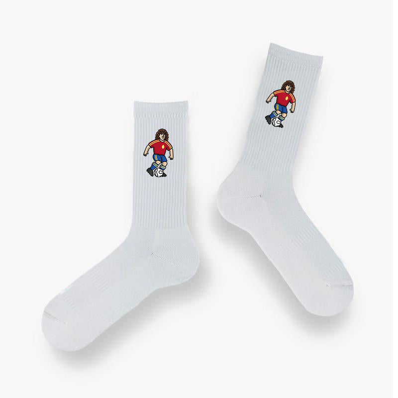 Chaussettes Carles Puyol Espagne - Foot Dimanche x Clément Striano