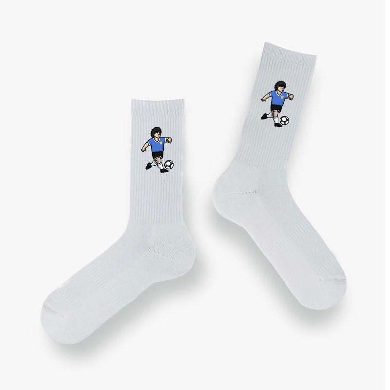 Chaussettes Diego Maradona Argentine - Foot Dimanche x Clément Striano