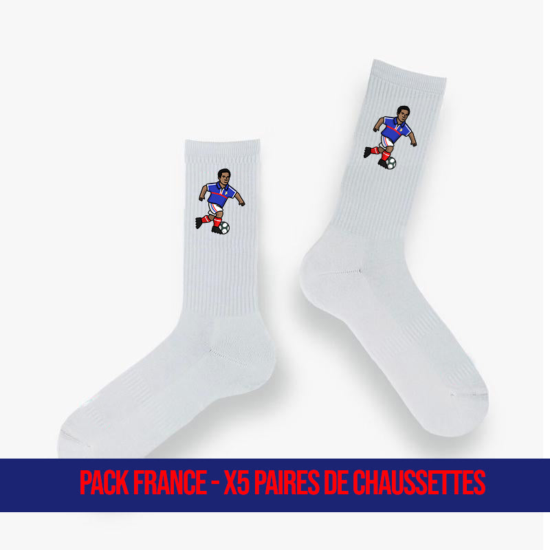 Pack 5 Chaussettes France - Foot Dimanche x Clément Striano