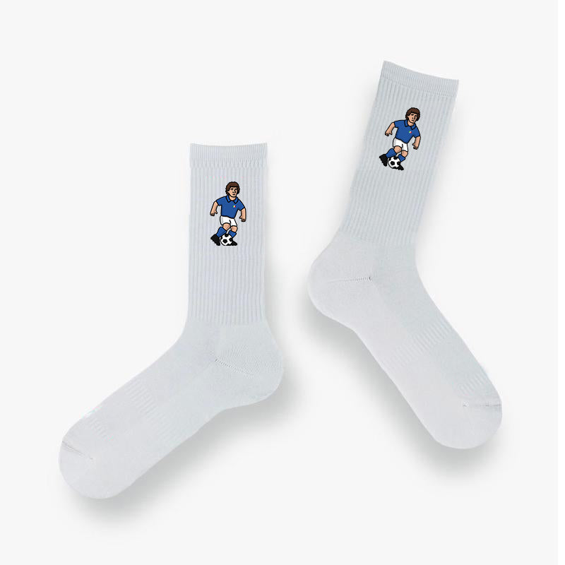 Chaussettes Franco Baresi Italie - Foot Dimanche x Clément Striano