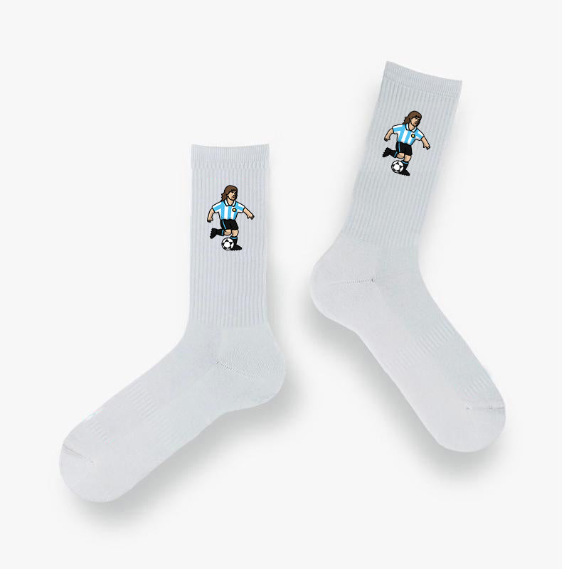 Chaussettes Gabriel Batistuta Argentine - Foot Dimanche x Clément Striano