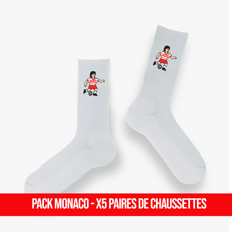 Pack 5 Chaussettes Monaco - Foot Dimanche x Clément Striano