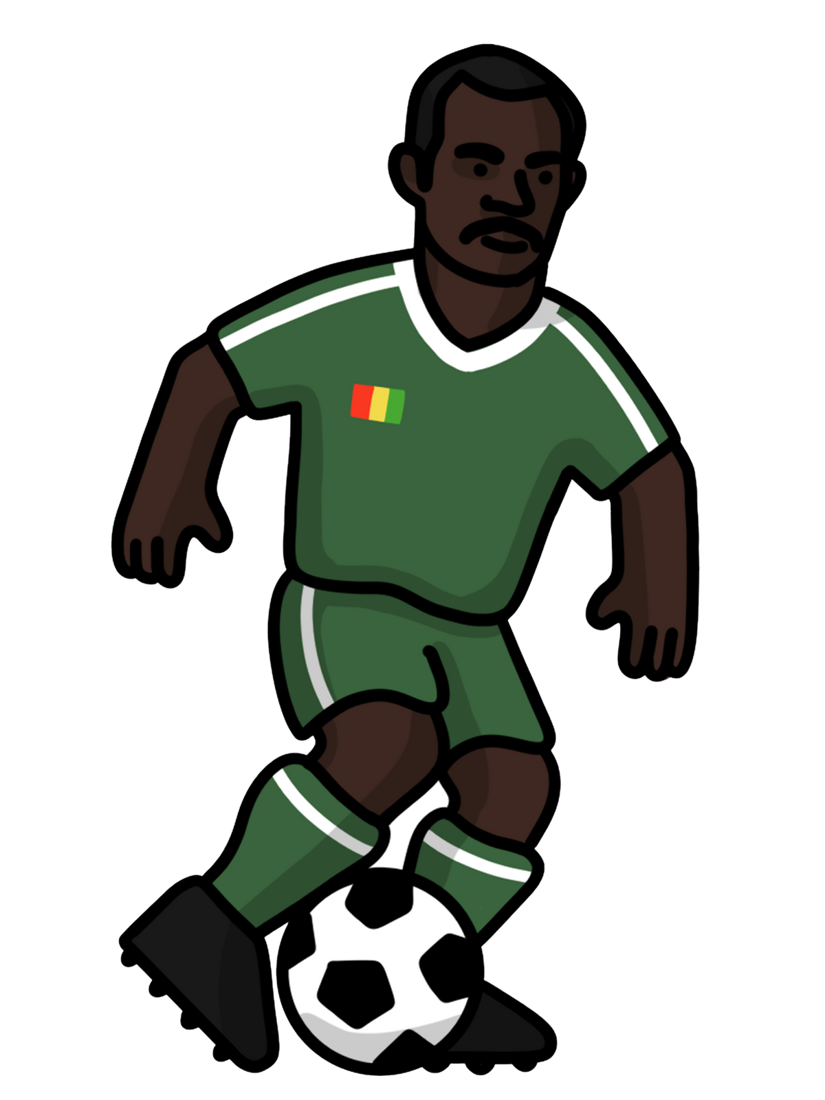 Chaussettes Roger Mendy Sénégal - Foot Dimanche x Clément Striano