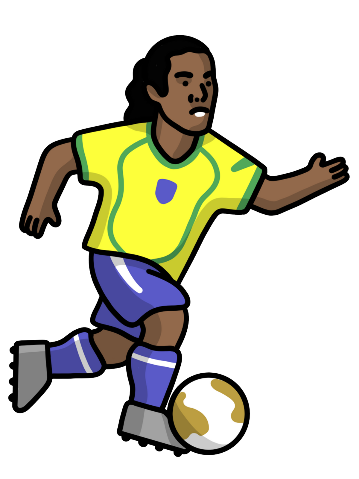 Chaussettes Ronaldinho Brésil - Foot Dimanche x Clément Striano