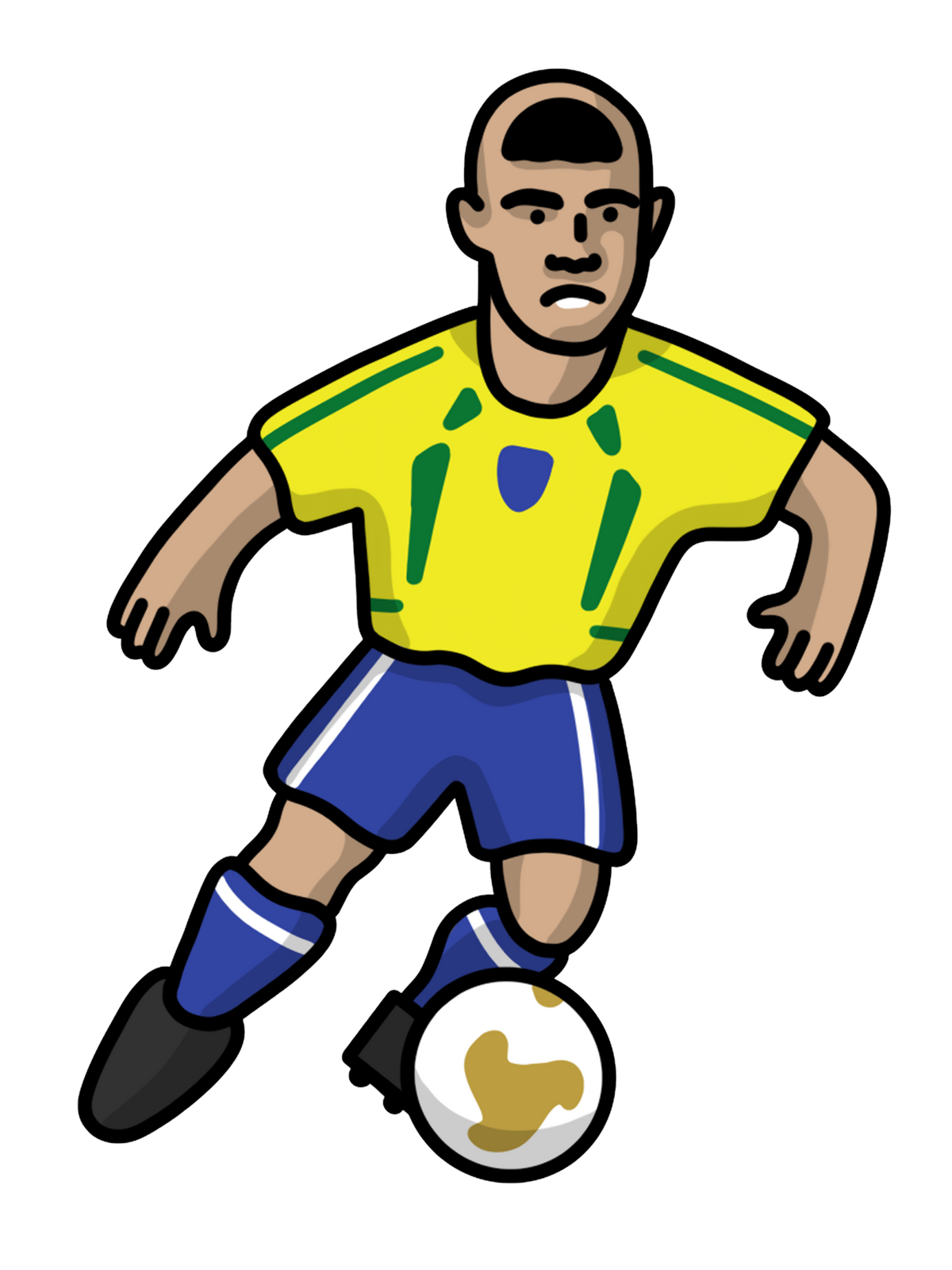 Chaussettes Ronaldo Brésil - Foot Dimanche x Clément Striano