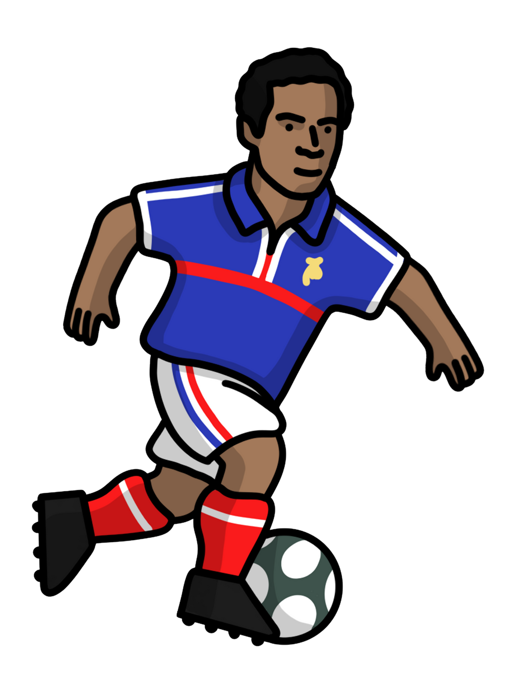 Chaussettes Thierry Henry France - Foot Dimanche x Clément Striano