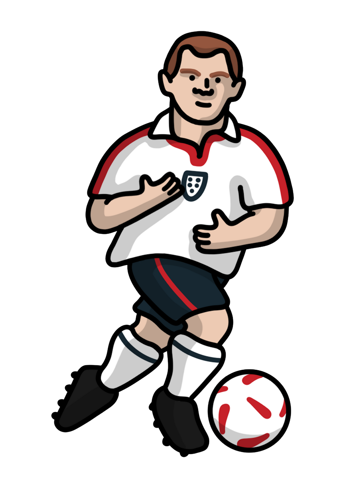 Chaussettes Wayne Rooney Angleterre - Foot Dimanche x Clément Striano