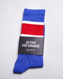 Chaussettes Foot Bleu et Rouge - So Foot x Foot Dimanche
