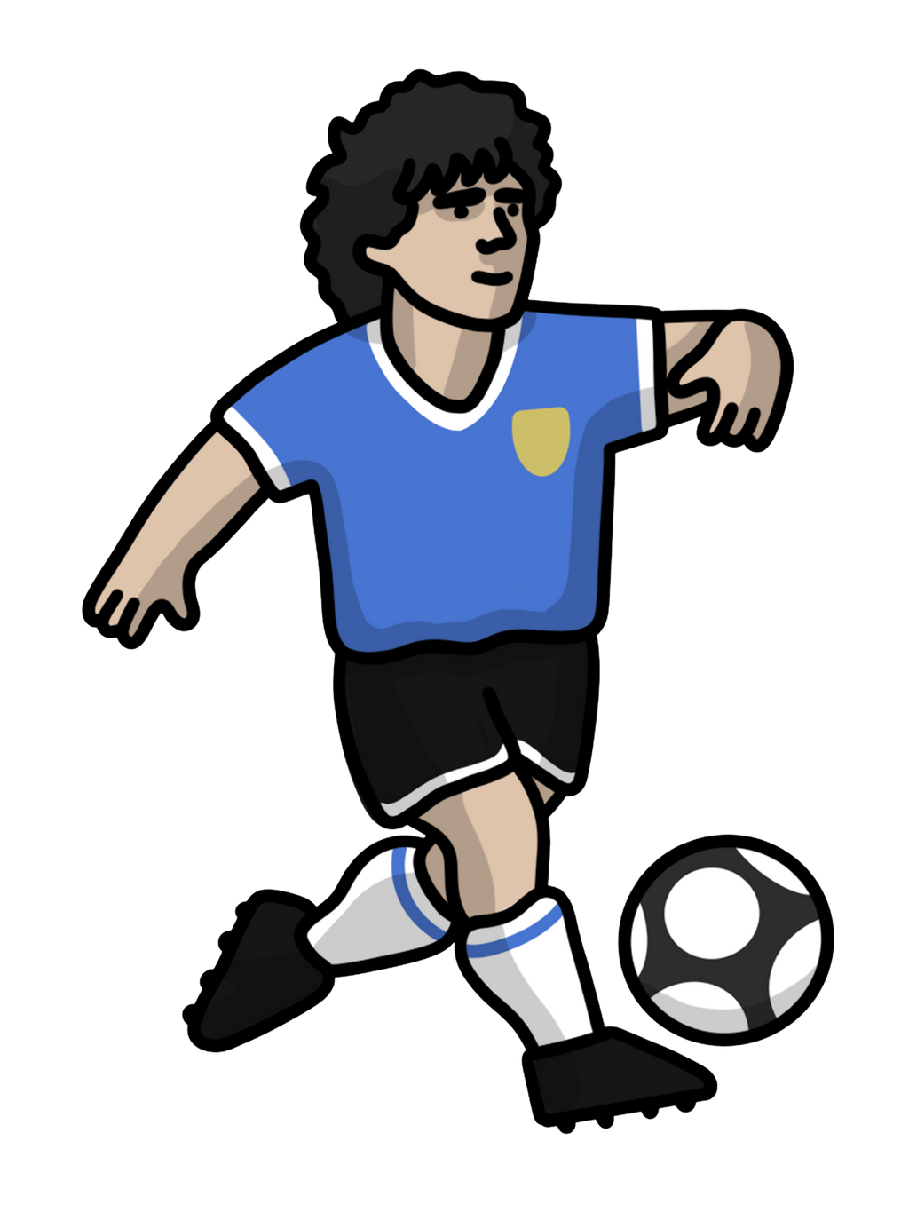 Chaussettes Diego Maradona Argentine - Foot Dimanche x Clément Striano