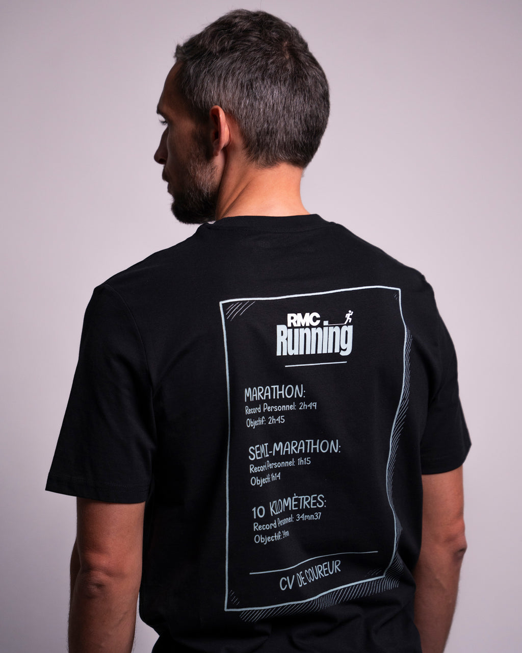 Tee Shirt personnalisable CV de coureur - RMC Running x Foot Dimanche