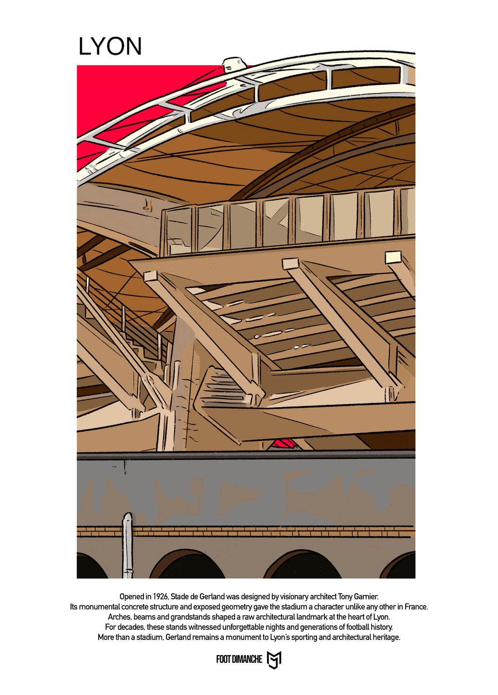 Tee Shirt Lyon - Foot Dimanche x Mark Johnson