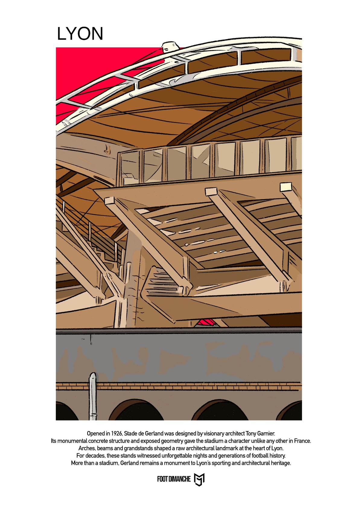 Sweat Lyon - Foot Dimanche x Mark Johnson