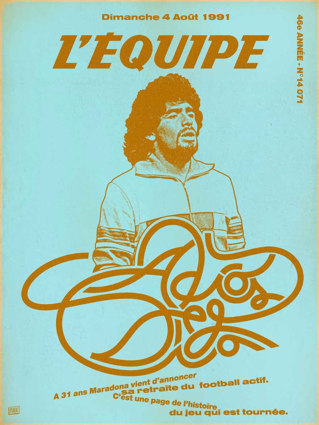 Tee Shirt Adios Diego - L'Equipe x Foot Dimanche