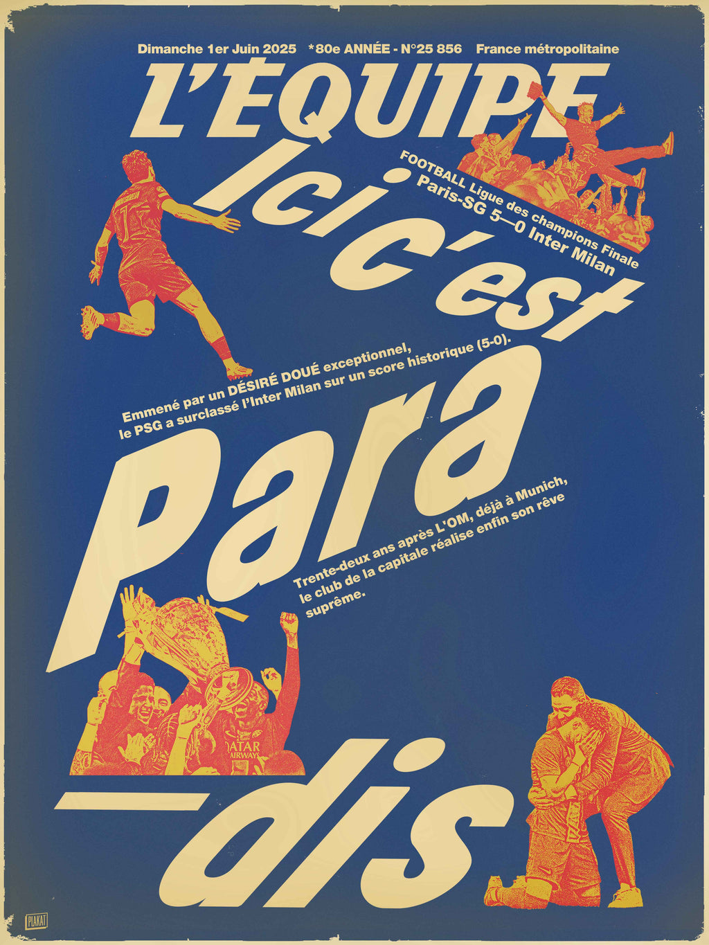 Sweat Ici c'est Paradis - L'Equipe x Foot Dimanche by Plakat