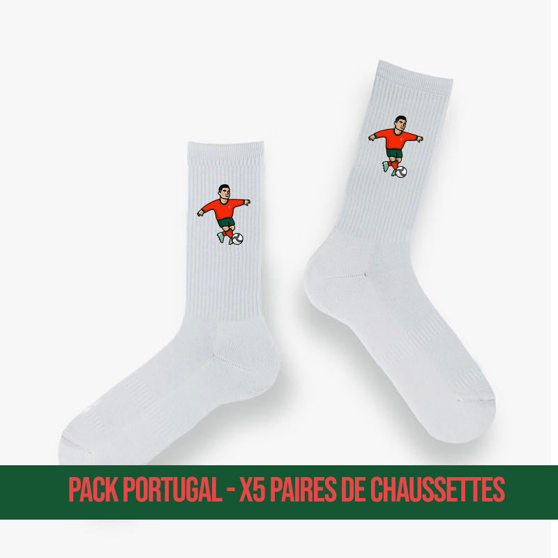 Pack 5 Chaussettes Portugal - Foot Dimanche x Clément Striano