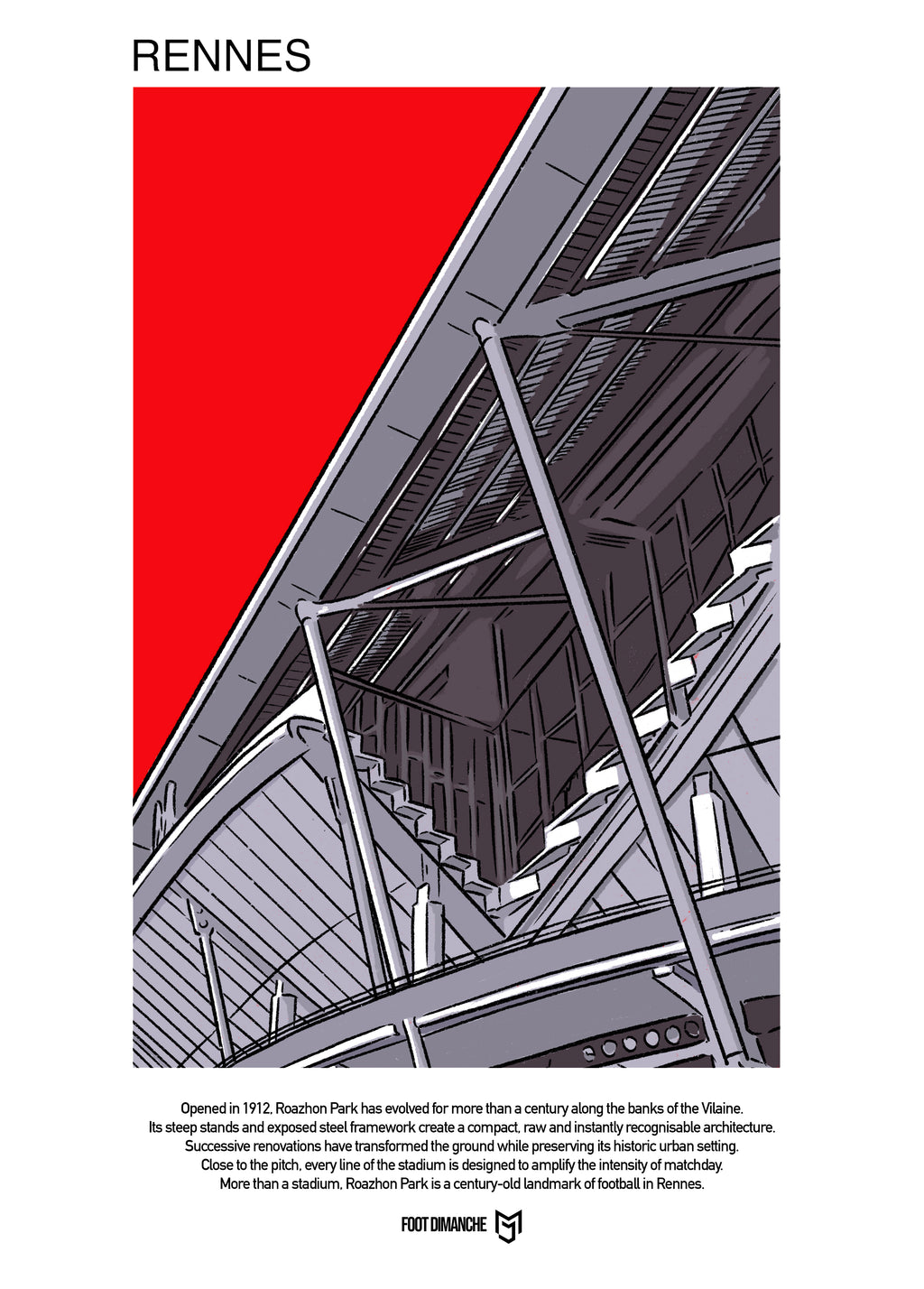 Tee Shirt Rennes - Foot Dimanche x Mark Johnson