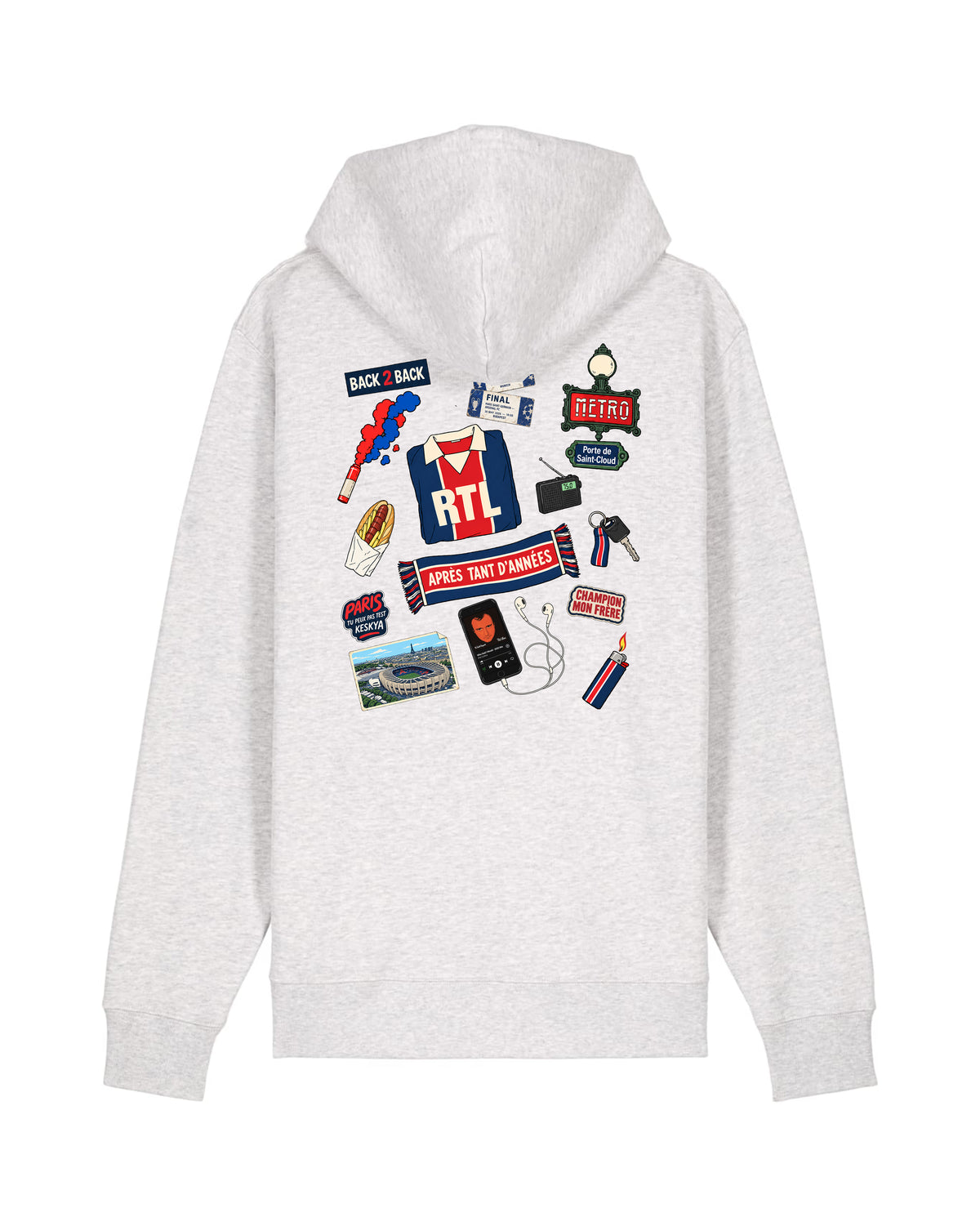 Sweat Capuche Kit Supporter Paris