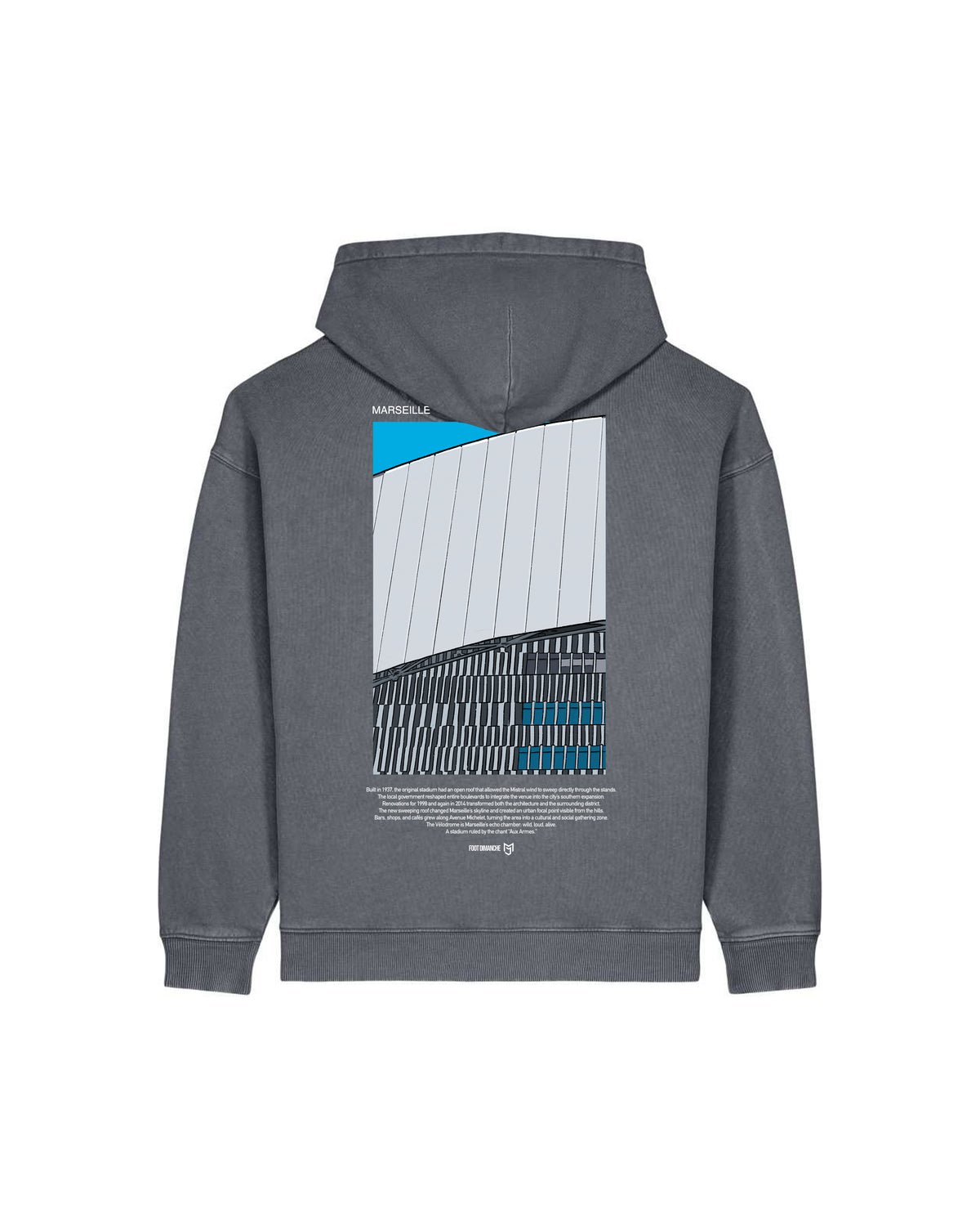 Sweat Capuche Marseille -  Foot Dimanche x Mark Johnson