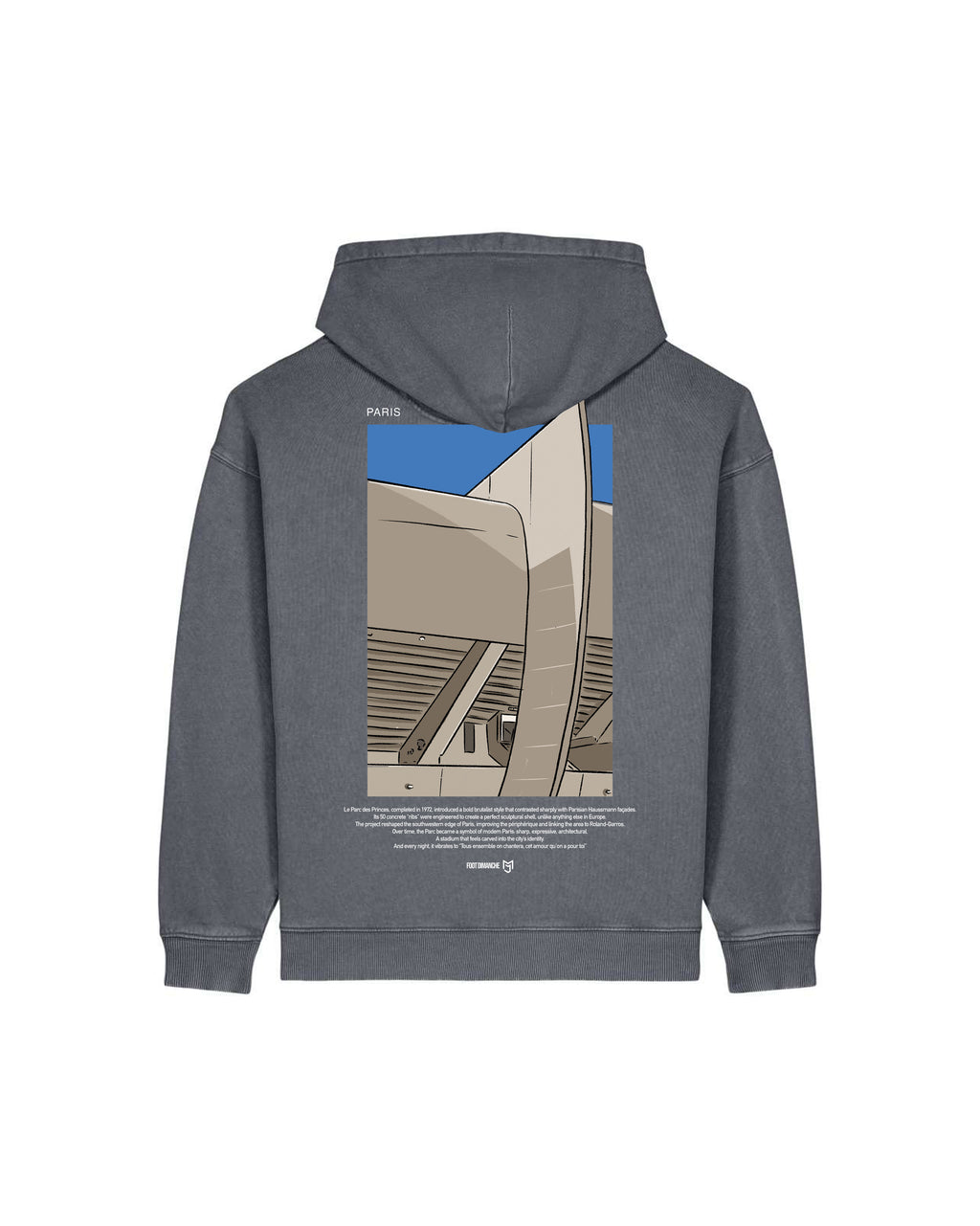 Sweat Capuche Paris -  Foot Dimanche x Mark Johnson