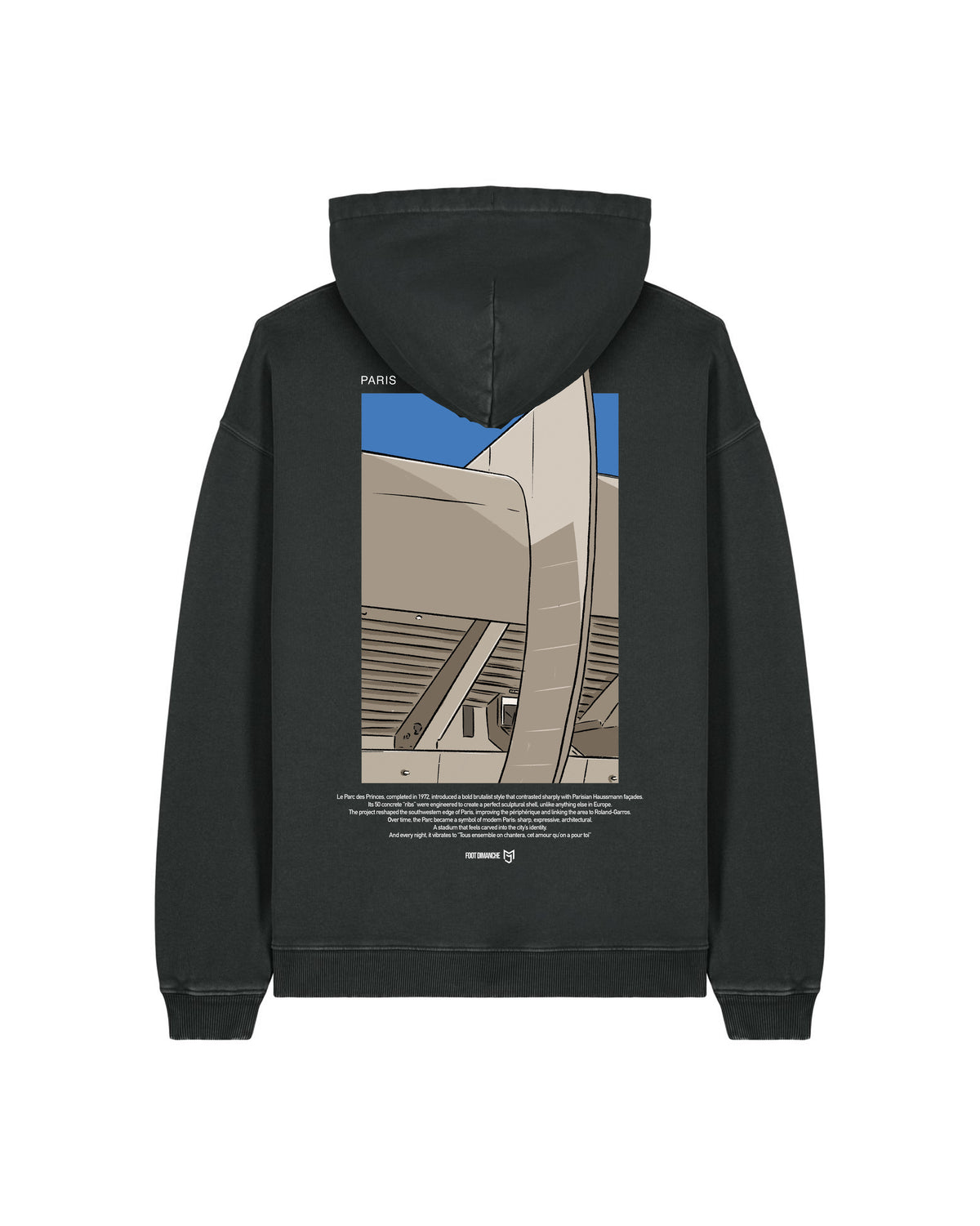 Sweat Capuche Paris -  Foot Dimanche x Mark Johnson
