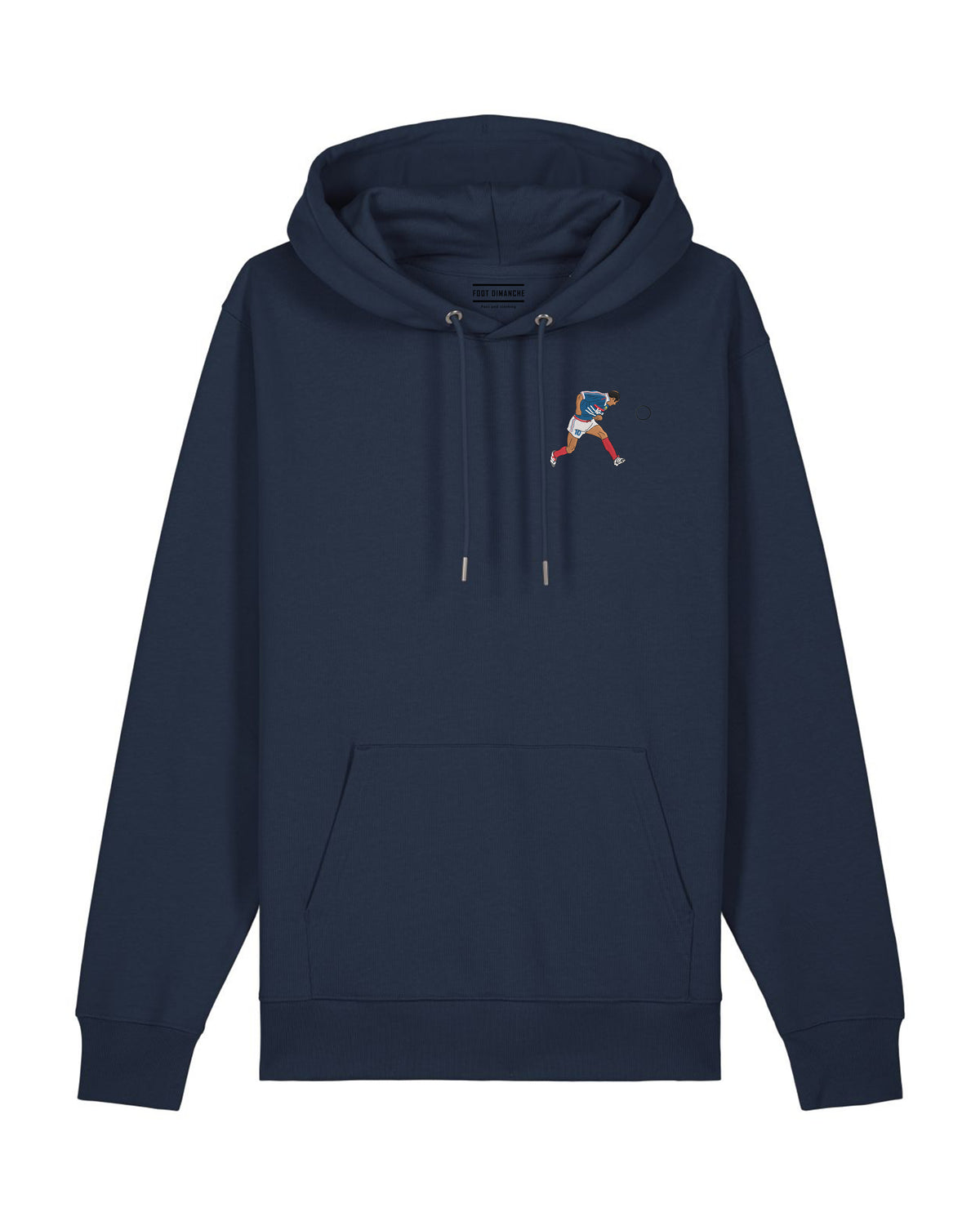 Sweat Capuche Zidane 98 brodé - Foot Dimanche