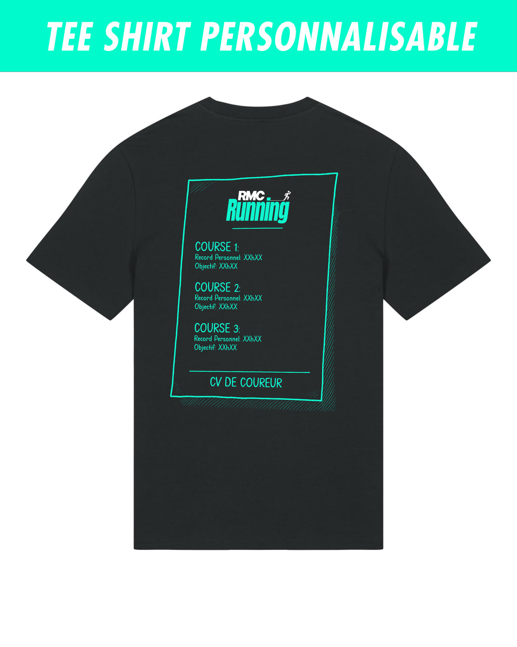 Tee Shirt personnalisable CV de coureur - RMC Running x Foot Dimanche
