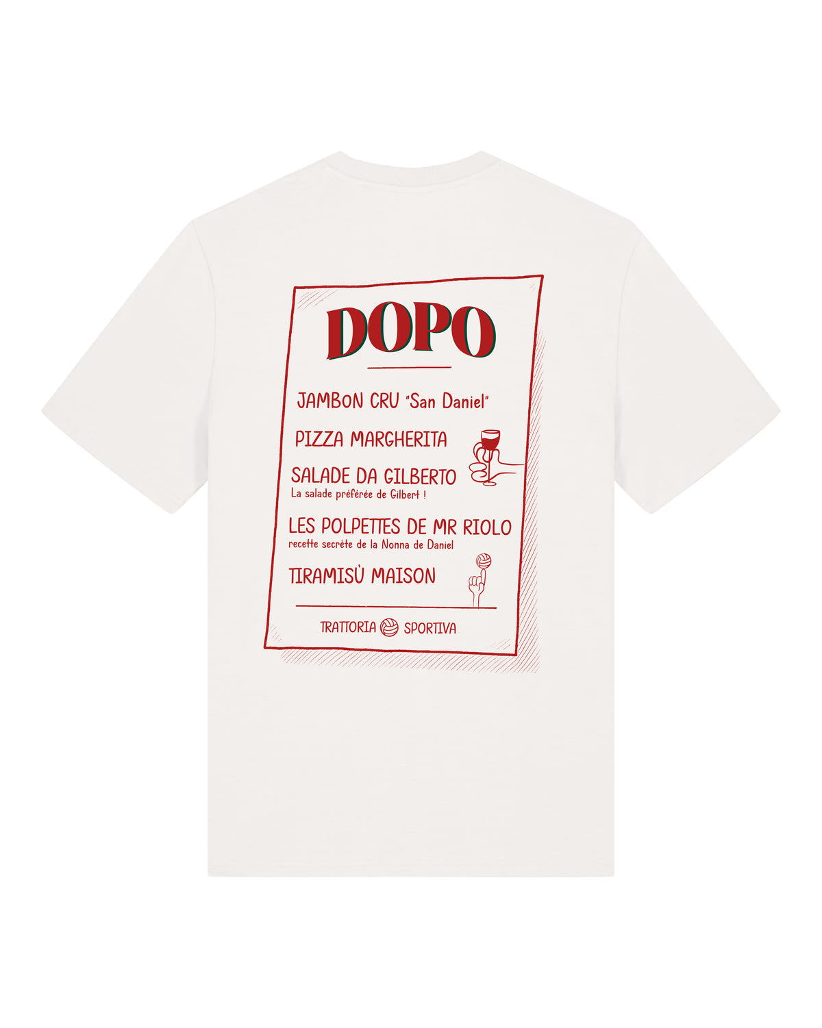 Tee Shirt Dopo Menu - Dopo x Foot Dimanche