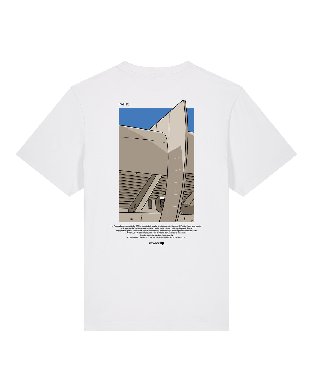 Tee Shirt Paris brodé - Mark Johnson x Foot Dimanche