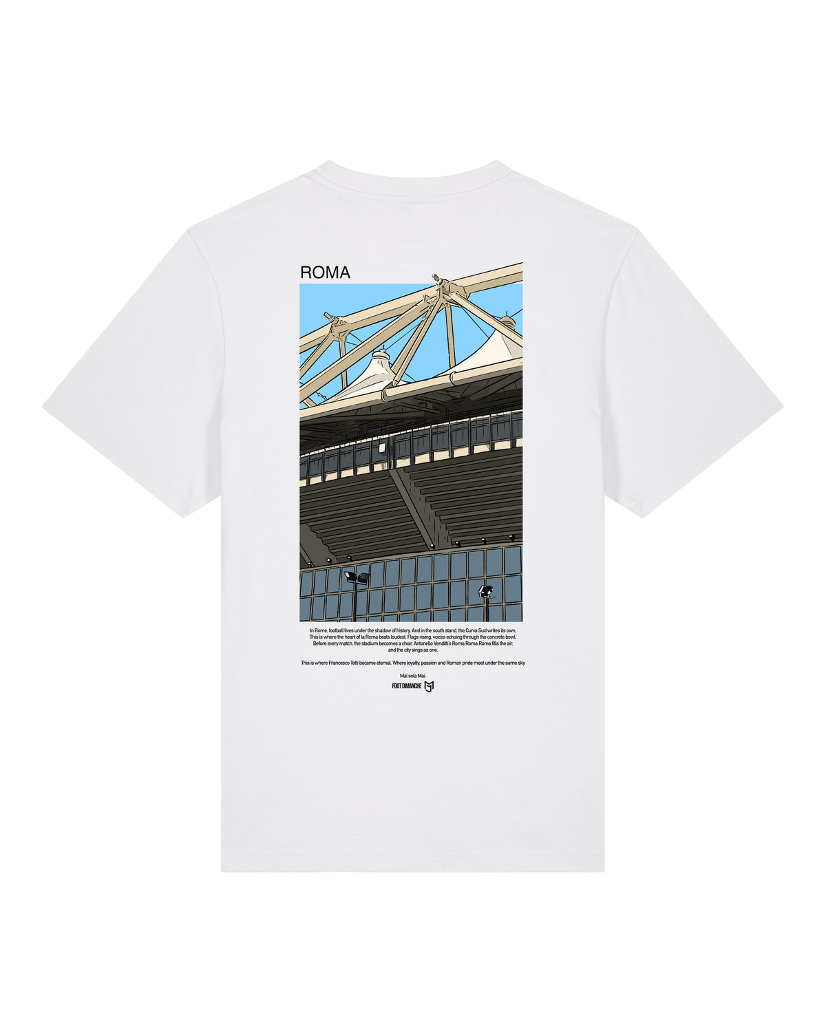 Tee Shirt Roma brodé - Mark Johnson x Foot Dimanche