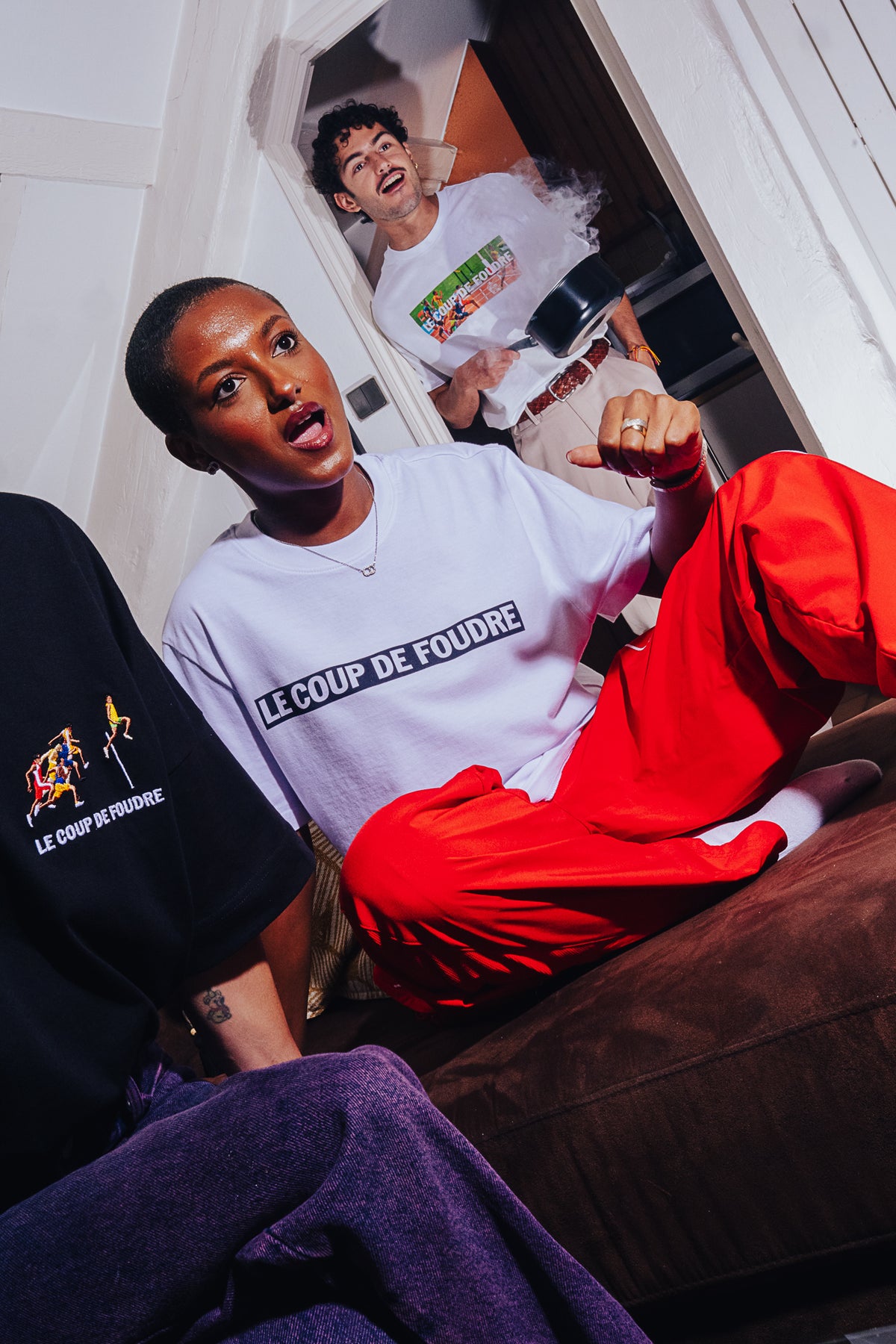 Tee Shirt Le coup de foudre brodé - L'Equipe x Foot Dimanche