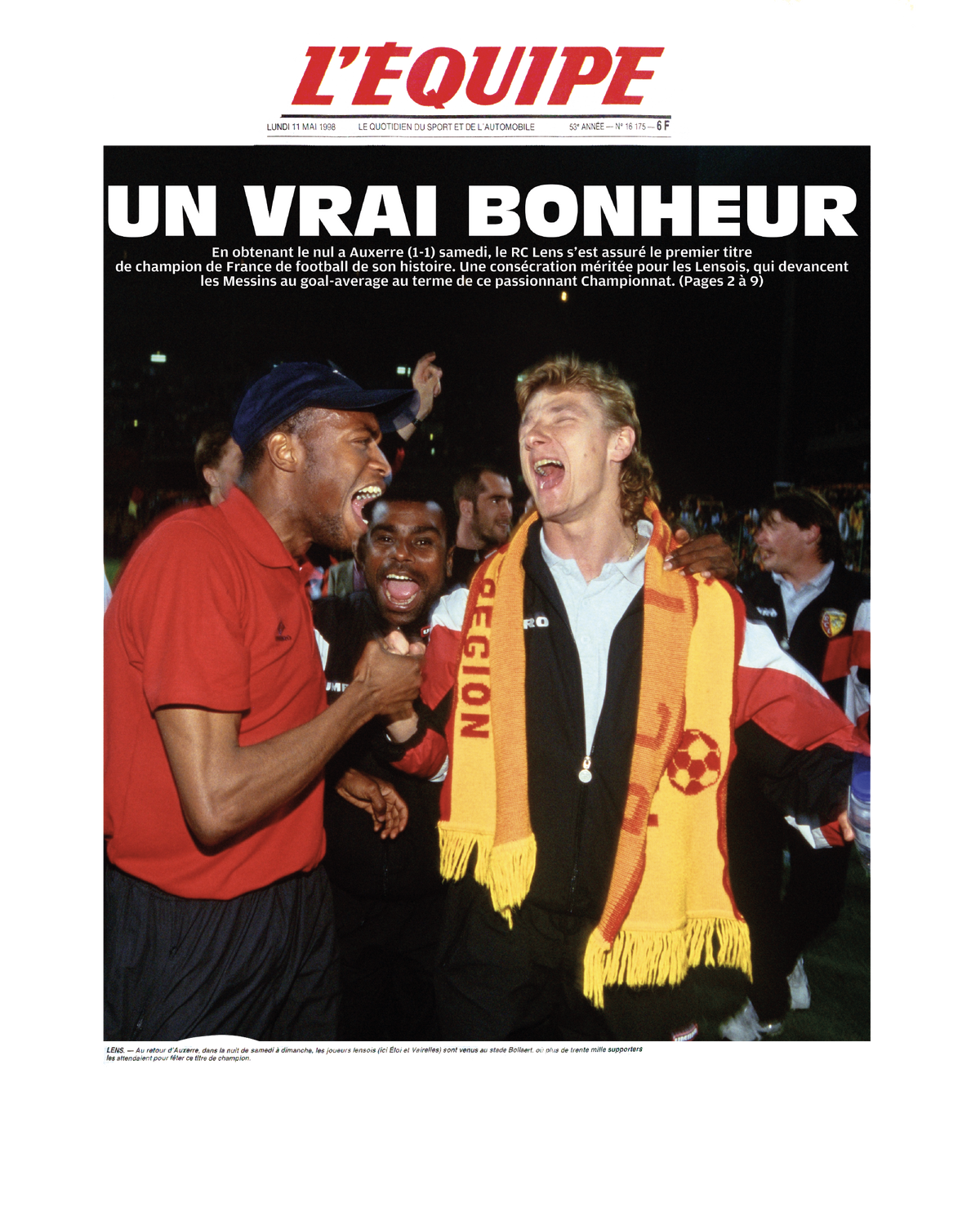 Tee Shirt Un vrai bonheur - L'Equipe x Foot Dimanche