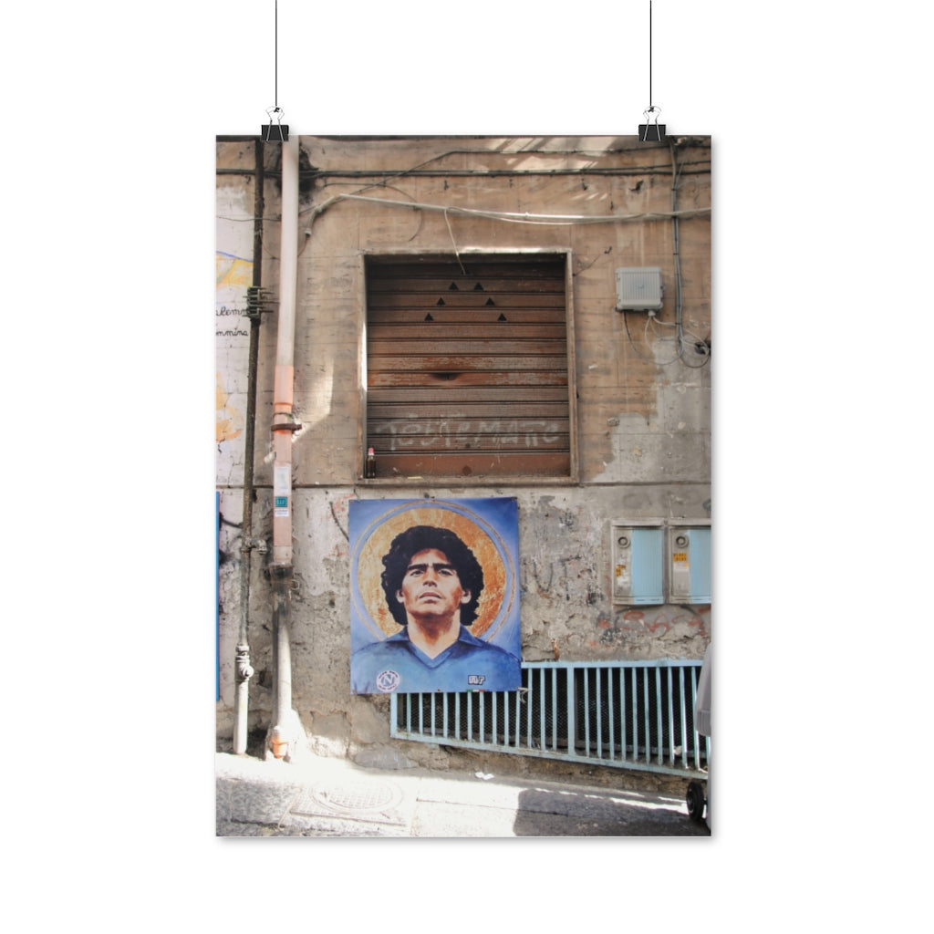 Photo Grand Format Diego Maradona Naples - Foot Dimanche