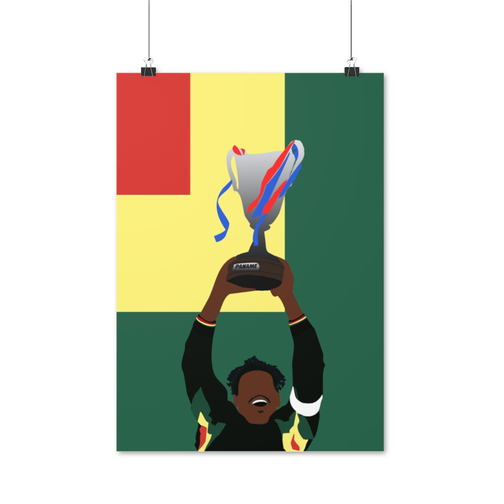 Poster Bernard Lama - PSG - Foot Dimanche