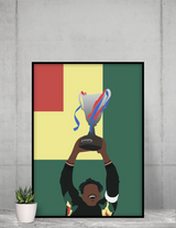 Poster Bernard Lama - PSG - Foot Dimanche