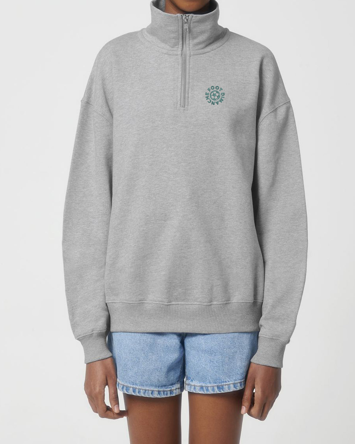 Sweatshirt Zip Oversize brodé Foot Dimanche