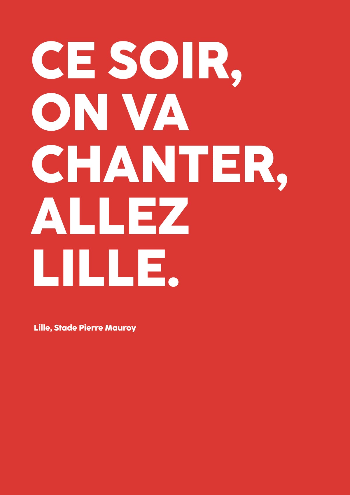 Poster Allez Lille